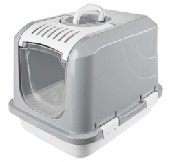 Κλειστή Λεκάνη - Τουαλέτα Γάτας Alice Lux 50x37x38,5cm Γκρι