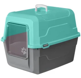 Κλειστή Λεκάνη - Τουαλέτα Γάτας Catbus 52x37x48cm Τιρκουάζ