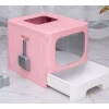 Κλειστή Λεκάνη - Τουαλέτα Γάτας Mr Stinky Foldable Litter Box 49x39.2x38.3cm Ροζ Γάτες