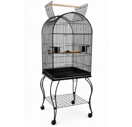 Κλουβί για Παπαγάλους με βάση Blu No6 50.5x50.5x140cm Μαύρο