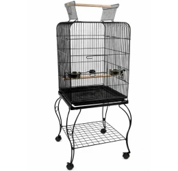 Κλουβί για Παπαγάλους με βάση Blu No9 50.5x50.5x127cm Μαύρο