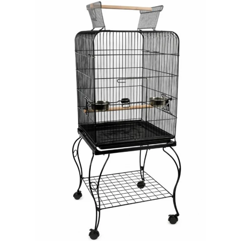 Κλουβί για Παπαγάλους με βάση Blu No9 50.5x50.5x127cm Μαύρο Πουλιά