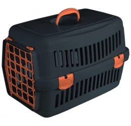 Κλουβί Μεταφοράς Σκύλου ή Γάτας Felix Mix 48x32,5x32,5cm Μαύρο-Πορτοκαλί (Πλαστική Πόρτα)
