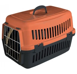Κλουβί Μεταφοράς Σκύλου ή Γάτας Felix R 48x32,5x32,5cm Πορτοκαλί-Μαύρο