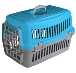 Κλουβί Μεταφοράς Σκύλου ή Γάτας Tigger 58x42x42cm Γκρι - Μπλε