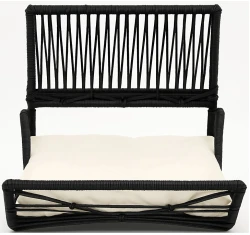 Κρεβατάκι Γάτας Luxury Κρεμαστό για Καλοριφέρ Wave Bed Μαύρο 43x60cm