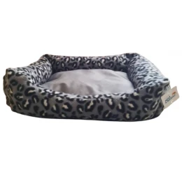 Κρεβατάκι Lulu Pet Bed Medium 46x38x16cm Γκρι Λεοπάρ