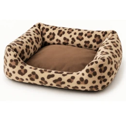 Κρεβατάκι Scooby Pet Bed Large 56x44x16cm Μπεζ Λεοπάρ