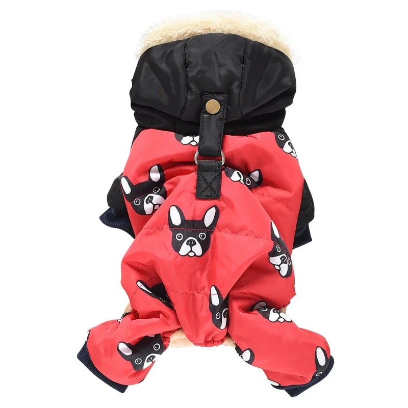 Μπουφανάκι Σκύλου French Bulldog Mania 4XLarge 51cm Κόκκινο Σκύλοι