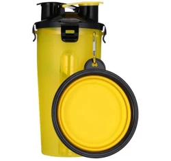 Παγούρι & Πτυσσόμενο Πιάτο για Σκύλους & Γάτες Denik Pets Water Bottle Κίτρινο 350ml Παγούρι & Πτυσσόμενο Πιάτο για Σκύλους & Γάτες Denik Pets Water Bottle Κίτρινο 350ml