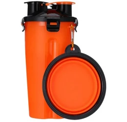 Παγούρι & Πτυσσόμενο Πιάτο για Σκύλους & Γάτες Denik Pets Water Bottle Πορτοκαλί 350ml Παγούρι & Πτυσσόμενο Πιάτο για Σκύλους & Γάτες Denik Pets Water Bottle Πορτοκαλί 350ml