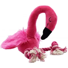 Παιχνίδι Σκύλου Flamingo με Κόμπους Σχοινιού 32cm Ροζ Παιχνίδι Σκύλου Flamingo με Κόμπους Σχοινιού 32cm Ροζ