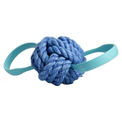 Παιχνίδι Σκύλου Κόμπος Μπάλα με Λαβές TPR Μπλε 12x29m Παιχνίδι Σκύλου Κόμπος Μπάλα με Λαβές TPR Μπλε 12x29m