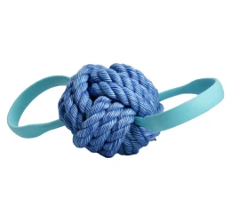 Παιχνίδι Σκύλου Κόμπος Μπάλα με Λαβές TPR Μπλε 12x29m Παιχνίδι Σκύλου Κόμπος Μπάλα με Λαβές TPR Μπλε 12x29m