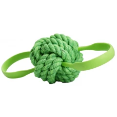 Παιχνίδι Σκύλου Κόμπος Μπάλα με Λαβές TPR Πράσινο 12x29m Παιχνίδι Σκύλου Κόμπος Μπάλα με Λαβές TPR Πράσινο 12x29m