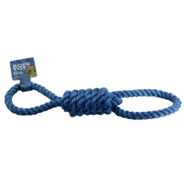 Παιχνίδι Σκύλου Κόμπος Rope Toy 2 Handles Μπλε 37cm Παιχνίδι Σκύλου Κόμπος Rope Toy 2 Handles Μπλε 37cm