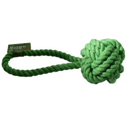 Παιχνίδι Σκύλου Κόμπος Rope Toy Ball Handle Πράσινο 29cm Παιχνίδι Σκύλου Κόμπος Rope Toy Ball Handle Πράσινο 29cm