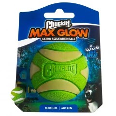 Παιχνίδι Σκύλου Μπάλα ChuckIt Max Glow Ultra Squeaker Medium 6cm με Ήχο Παιχνίδι Σκύλου Μπάλα ChuckIt Max Glow Ultra Squeaker Medium 6cm με Ήχο