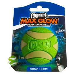 Παιχνίδι Σκύλου Μπάλα ChuckIt Max Glow Ultra Squeaker Medium 6cm με Ήχο Παιχνίδι Σκύλου Μπάλα ChuckIt Max Glow Ultra Squeaker Medium 6cm με Ήχο