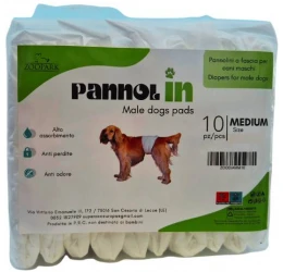 Πάνες Βρακάκια για Αρσενικούς Σκύλους Zoopark Medium (20 x 55cm) 10τμχ  Πάνες Βρακάκια για Αρσενικούς Σκύλους Zoopark Medium (20 x 55cm) 10τμχ