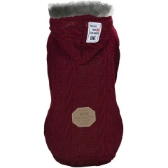 Πλεκτό Σκύλου με Επένδυση Μπορντό 2XLarge 39-41cm