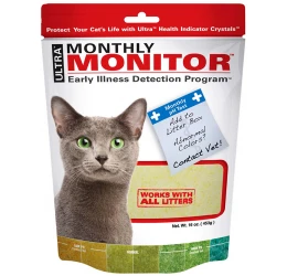 Πρόσθετη Κρυσταλλική άμμος Γάτας Ultra Monthly Monitor με δείκτη υγείας 453gr Πρόσθετη Κρυσταλλική άμμος Γάτας Ultra Monthly Monitor με δείκτη υγείας 453gr