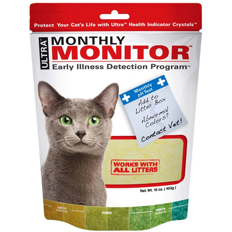 Πρόσθετη Κρυσταλλική άμμος Γάτας Ultra Monthly Monitor με δείκτη υγείας 453gr ΓΑΤΕΣ