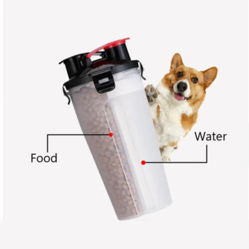 Παγούρι & Πτυσσόμενο Πιάτο για Σκύλους & Γάτες Denik Pets Water Bottle Πράσινο 350ml ΣΚΥΛΟΙ