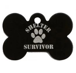 Ταυτότητα Σκύλου Shelter Μαύρο 4x2cm Ταυτότητα Σκύλου Shelter Μαύρο 4x2cm