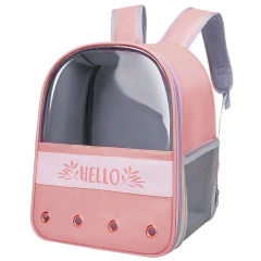 Τσάντα Μεταφοράς Σκύλου & Γάτας Hello 40x32x24cm Ροζ