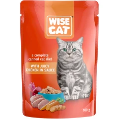Υγρή Τροφή Γάτας Wise με Κοτόπουλο σε Σάλτσα 100gr Υγρή Τροφή Γάτας Wise με Κοτόπουλο σε Σάλτσα 100gr