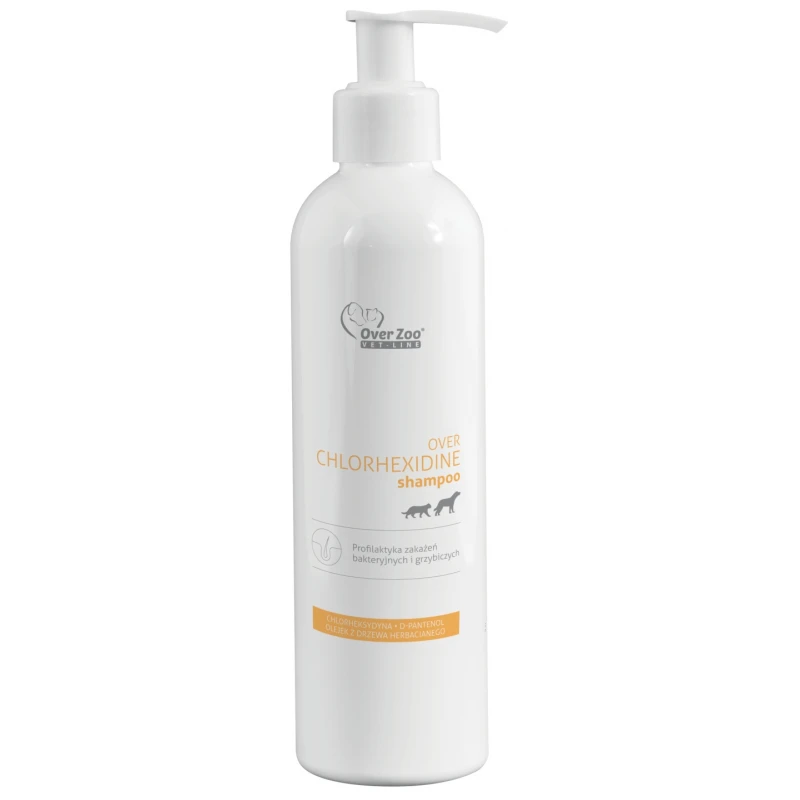 Over Zoo Shampoo With Chlorhexidine Αντιβακτηριδιακό Σαμπουάν με Χλωρεξιδίνη 250ml ΣΚΥΛΟΙ