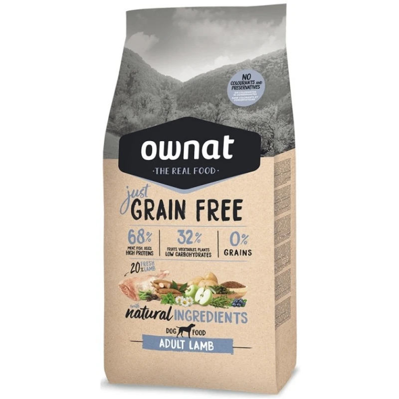 Ownat Grain Free Just Dog Adult Lamb 3kg ΞΗΡΑ ΤΡΟΦΗ ΣΚΥΛΟΥ