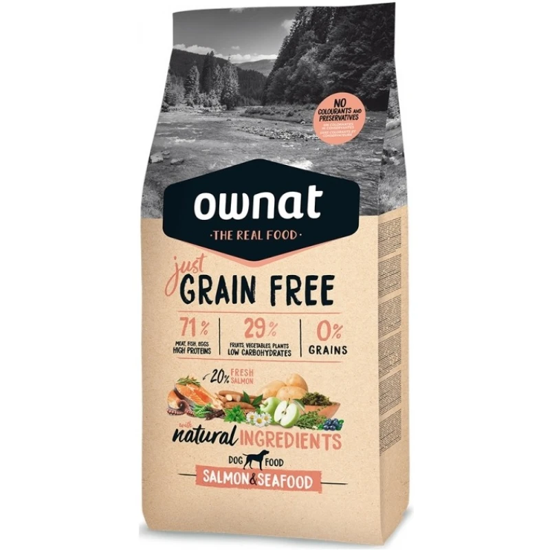 Ownat Grain Free Just Dog Adult Salmon & Seafood 3kg ΞΗΡΑ ΤΡΟΦΗ ΣΚΥΛΟΥ