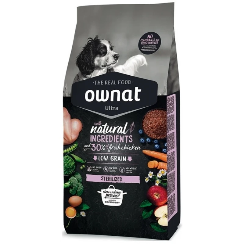 Ownat Ultra Low Grain Medium Adult Sterilized 14kg ΞΗΡΑ ΤΡΟΦΗ ΣΚΥΛΟΥ