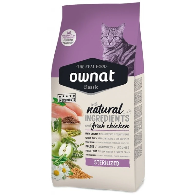 Ownat Cat Classic Sterilized 1,5Kg ΓΑΤΕΣ