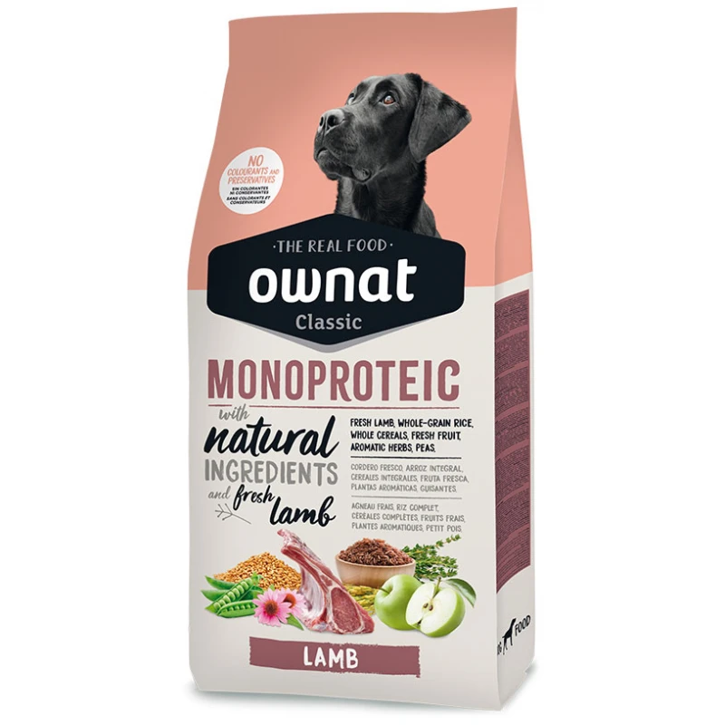 Ownat Classic Monoproteic Adult Αρνί 12Kgr για Σκύλους με Διατροφικές Ευαισθησίες ΣΚΥΛΟΙ