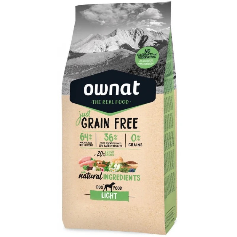 Ownat Grain Free Just Dog Light 14kg ΣΚΥΛΟΙ