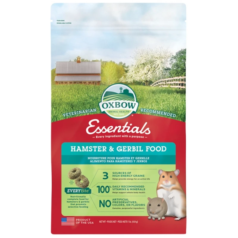 OXBOW ESSENTIALS HAMSTER/GERBIL 454gr ΓΙΑ ΧΑΜΣΤΕΡ ΜΙΚΡΑ ΖΩΑ - ΚΟΥΝΕΛΙΑ