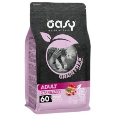 Oasy Adult Sterilized Cat Grain Free Χοιρινό 1,5kg + Δώρο 1 Κονσέρβα Oasy Caprice Oasy Adult Sterilized Cat Grain Free Χοιρινό 1,5kg + Δώρο 1 Κονσέρβα Oasy Caprice