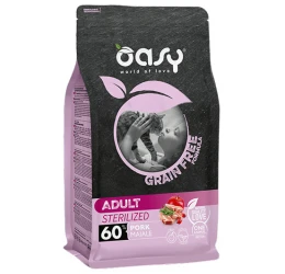 Oasy Adult Sterilized Cat Grain Free Χοιρινό 1,5kg + Δώρο 1 Κονσέρβα Oasy Caprice Oasy Adult Sterilized Cat Grain Free Χοιρινό 1,5kg + Δώρο 1 Κονσέρβα Oasy Caprice