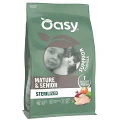 Oasy Cat Mature & Senior Chicken 1,5kg + Δώρο 1 Κονσέρβα Oasy Caprice