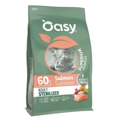 Oasy Cat Sterilised Adult Salmon 1,5kg + Δώρο 1 Κονσέρβα Oasy Caprice
