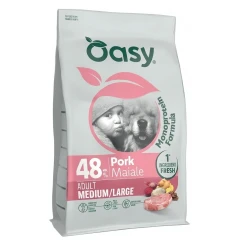 Ξηρά Τροφή Σκύλου Oasy Dry Dog One Animal Protein Adult Medium - Large Pork 10kg