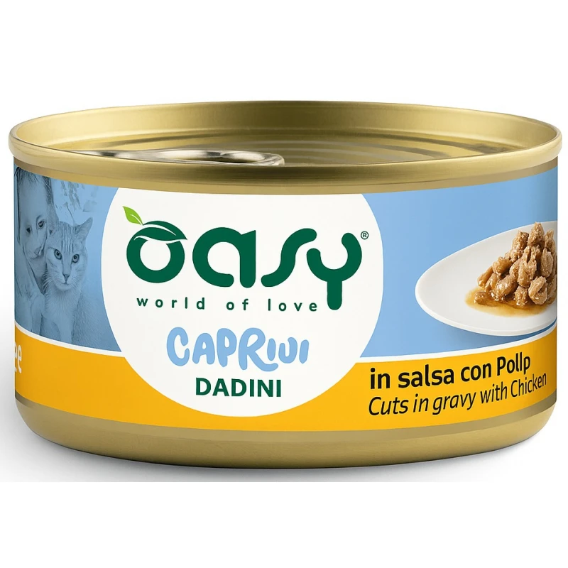 Υγρή Τροφή Γάτας Oasy Caprice Κομματάκια σε Σάλτσα με Κοτόπουλο 85gr Γάτες Υγρή Τροφή Γάτας Oasy Caprice Κομματάκια σε Σάλτσα με Κοτόπουλο 85gr Γάτες