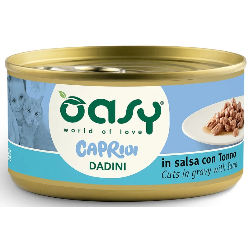 Υγρή Τροφή Γάτας Oasy Caprice Κομματάκια σε Σάλτσα με Τόνο 85gr Γάτες Υγρή Τροφή Γάτας Oasy Caprice Κομματάκια σε Σάλτσα με Τόνο 85gr Γάτες