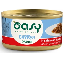 Υγρή Τροφή Γάτας Oasy Caprice Κομματάκια σε Σάλτσα με Βοδινό 85gr Υγρή Τροφή Γάτας Oasy Caprice Κομματάκια σε Σάλτσα με Βοδινό 85gr