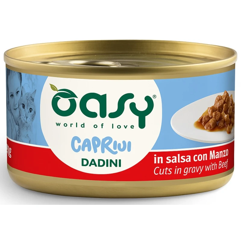 Υγρή Τροφή Γάτας Oasy Caprice Κομματάκια σε Σάλτσα με Βοδινό 85gr Γάτες Υγρή Τροφή Γάτας Oasy Caprice Κομματάκια σε Σάλτσα με Βοδινό 85gr Γάτες