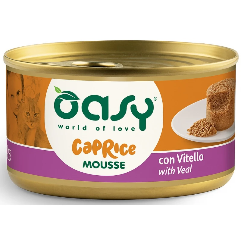 Υγρή Τροφή Γάτας Oasy Caprice Mousse με Μοσχάρι 85gr Γάτες Υγρή Τροφή Γάτας Oasy Caprice Mousse με Μοσχάρι 85gr Γάτες