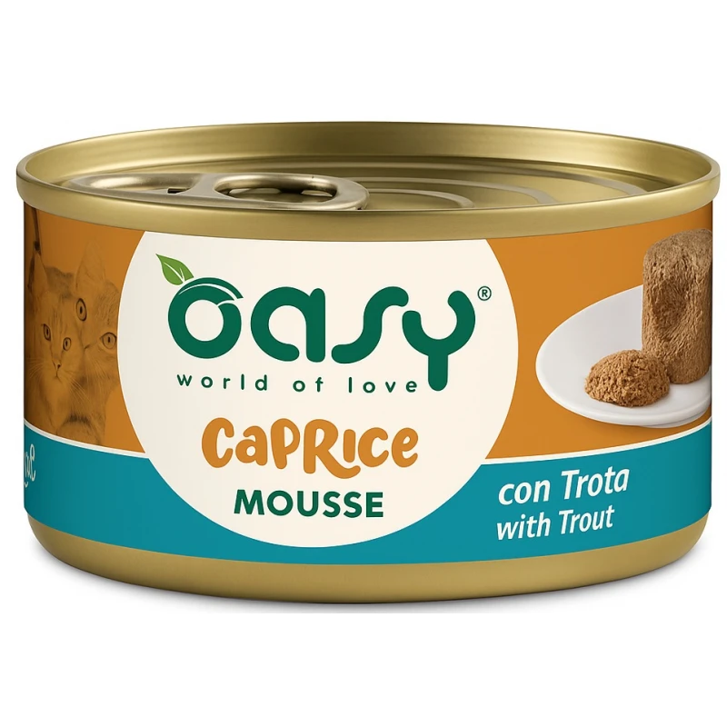 Υγρή Τροφή Γάτας Oasy Caprice Mousse με Πέστροφα 85gr Γάτες Υγρή Τροφή Γάτας Oasy Caprice Mousse με Πέστροφα 85gr Γάτες